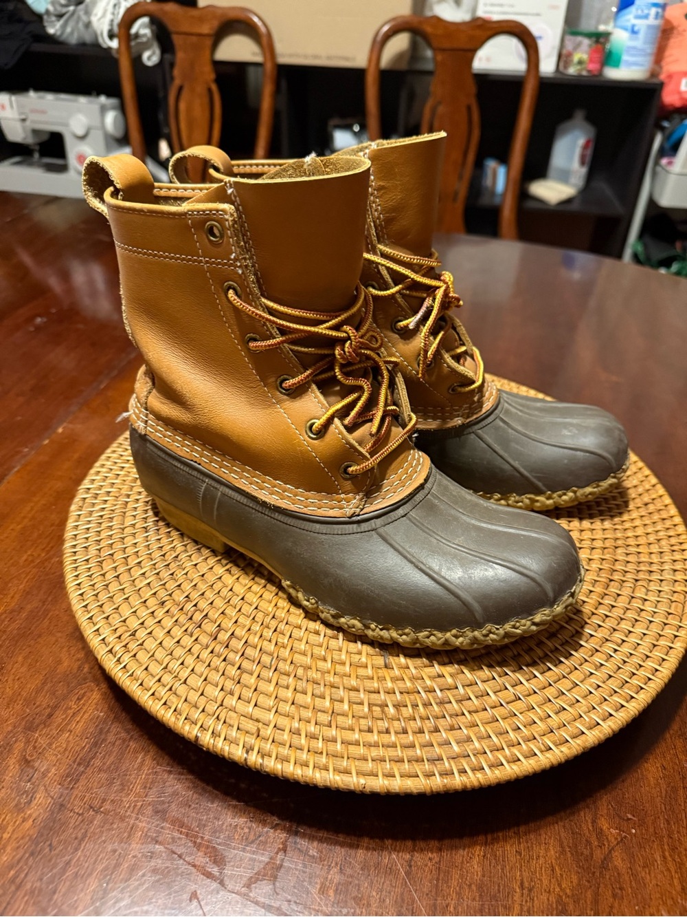 L.L. Bean Brown and Dark Women’s Winter/Rain Boots Duck - Picture 3 of 11